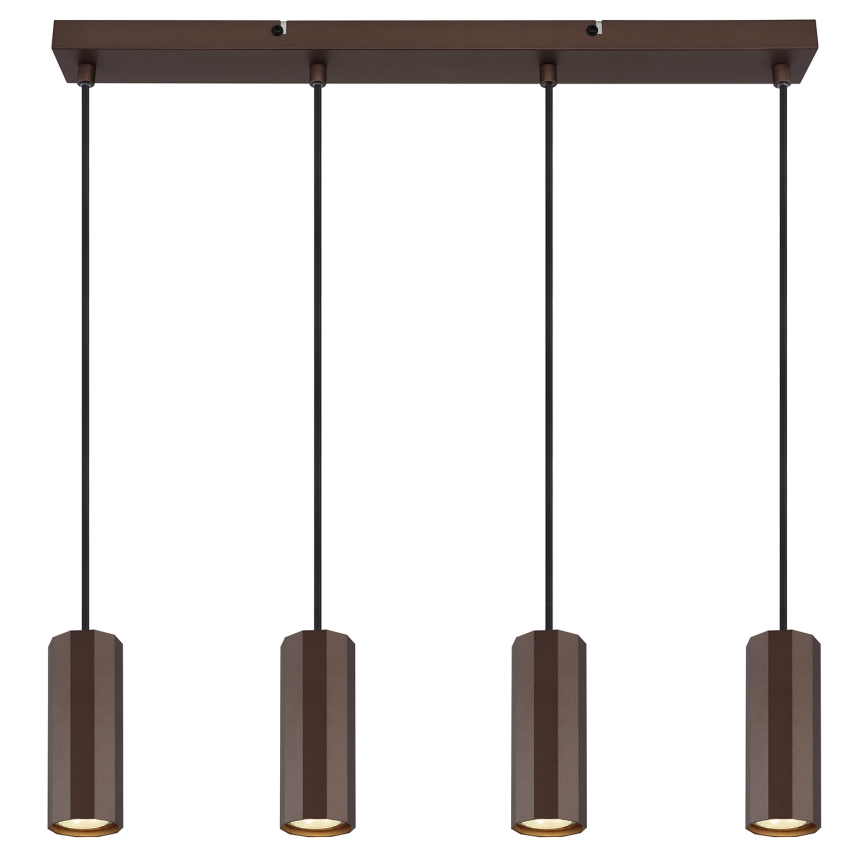 Globo - Lustr na lanku 4xGU10/25W/230V hnědá