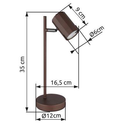 Globo - Stolní lampa 1xGU10/5W/230V hnědá