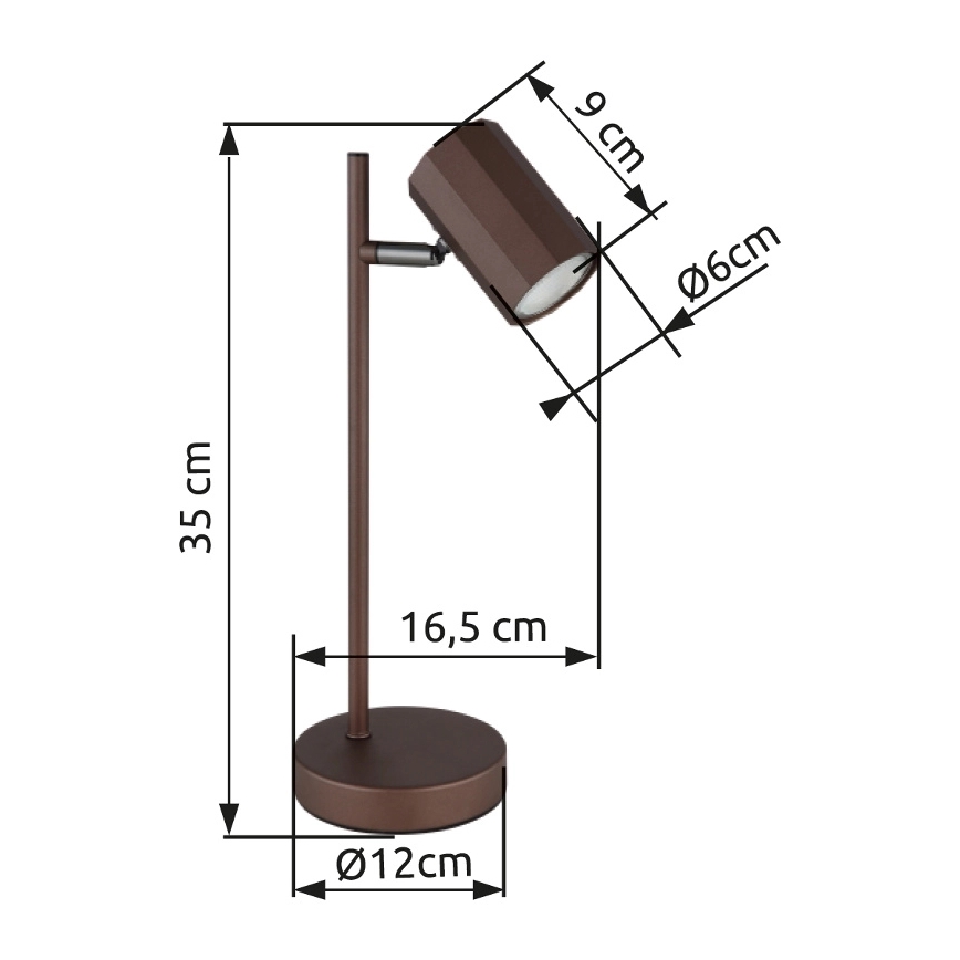 Globo - Stolní lampa 1xGU10/5W/230V hnědá