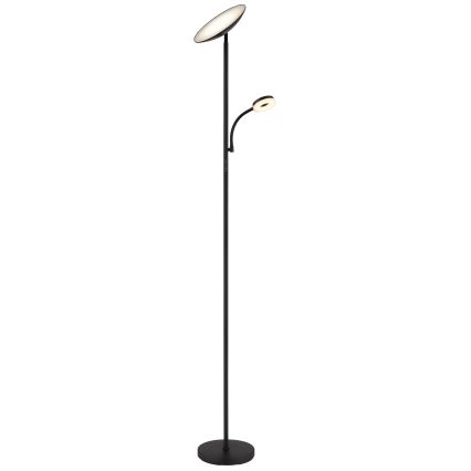 Globo - LED Stmívatelná stojací lampa LED/20W/230V+ LED/5W 3000/4000/6500K černá