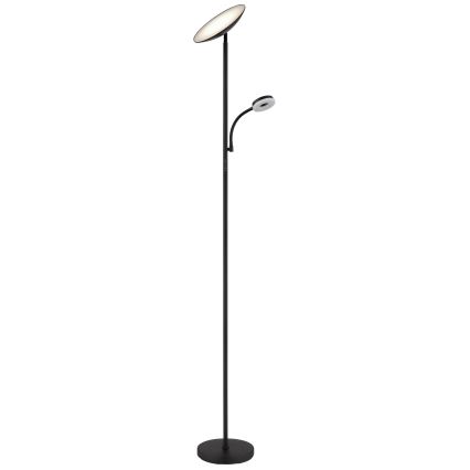 Globo - LED Stmívatelná stojací lampa LED/20W/230V+ LED/5W 3000/4000/6500K černá