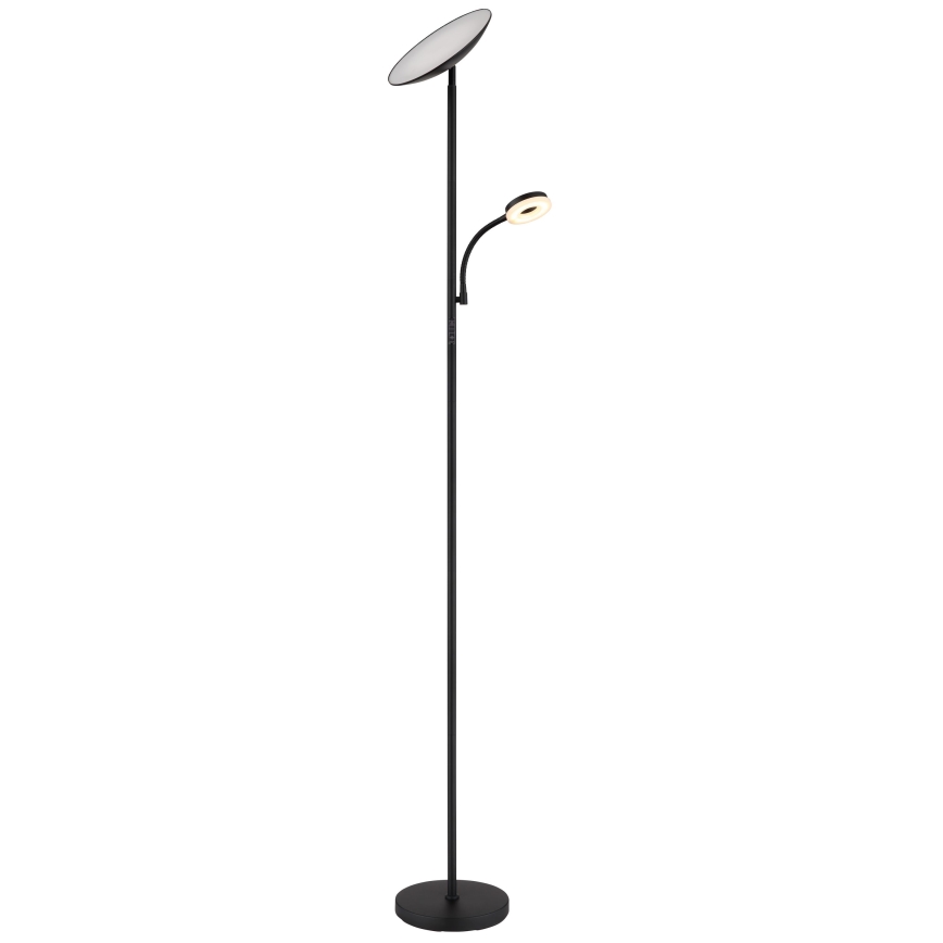 Globo - LED Stmívatelná stojací lampa LED/20W/230V+ LED/5W 3000/4000/6500K černá