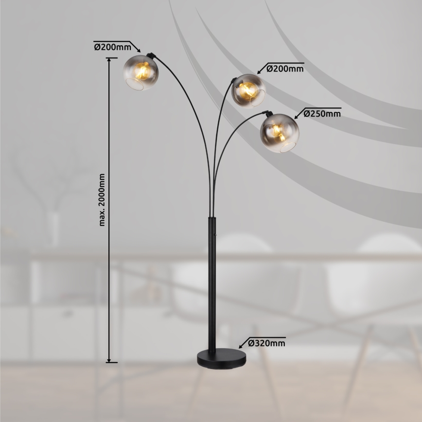 Globo - Stojací lampa 3xE27/60W/230V