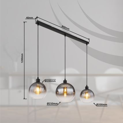 Globo - Lustr na lanku 3xE27/60W/230V