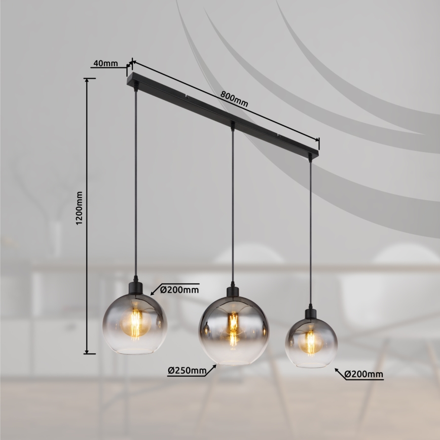 Globo - Lustr na lanku 3xE27/60W/230V