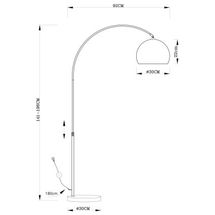 Globo - Stojací lampa 1xE27/40W/230V
