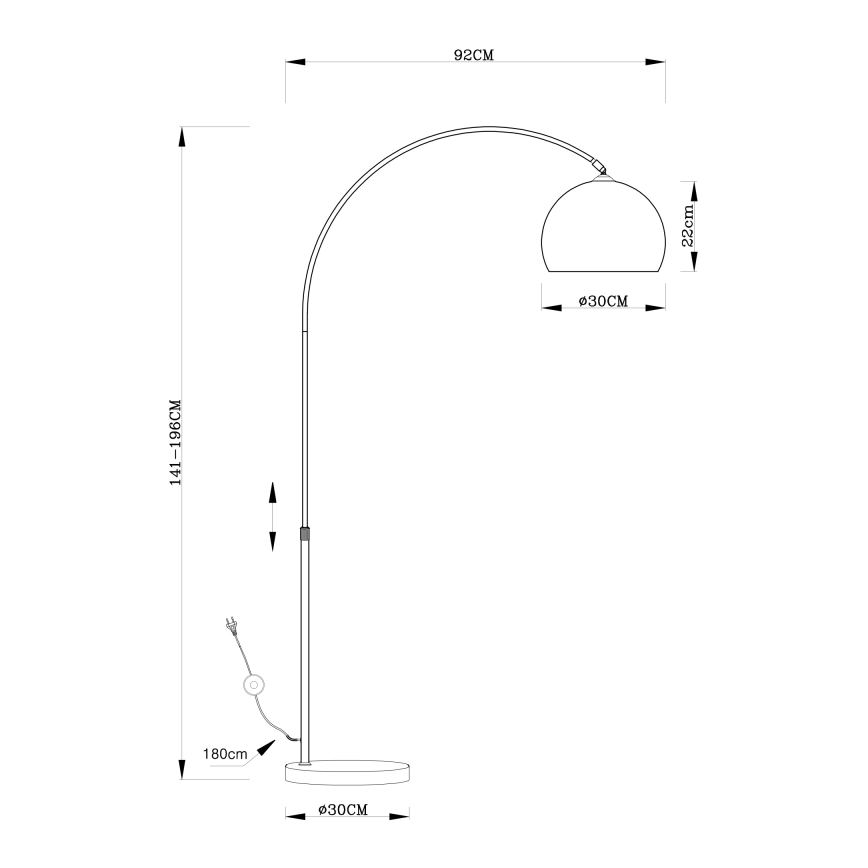 Globo - Stojací lampa 1xE27/40W/230V