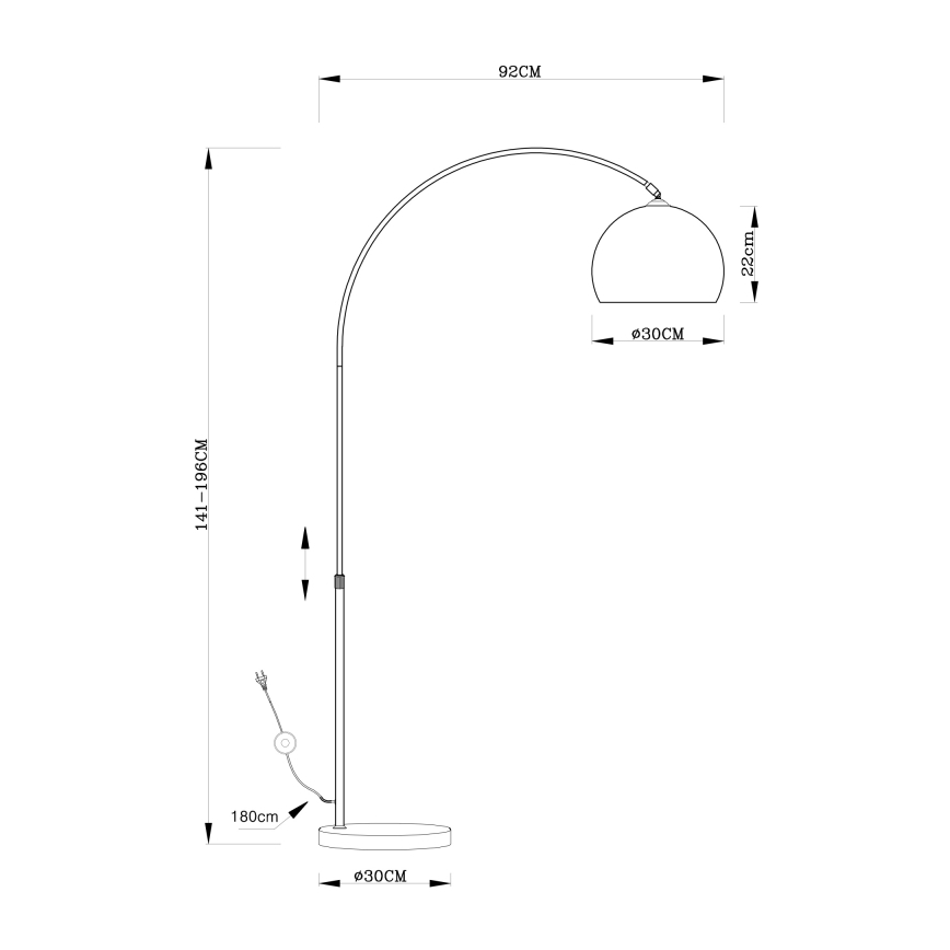 Globo - Stojací lampa 1xE27/40W/230V