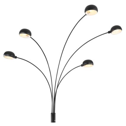 Globo - Stojací lampa 5xE14/40W/230V černá