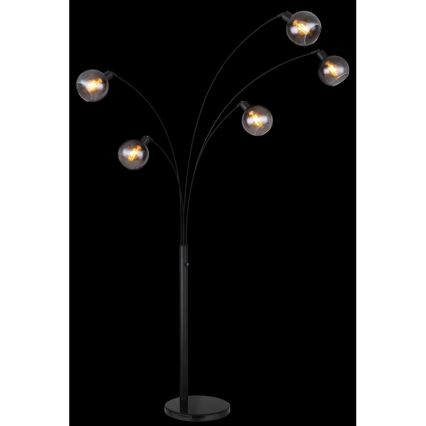 Globo - Stojací lampa 5xE27/40W/230V kouřová
