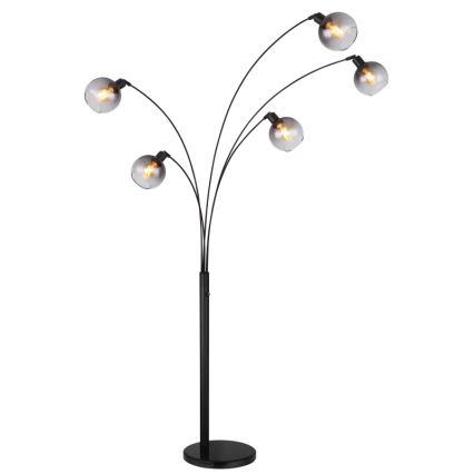 Globo - Stojací lampa 5xE27/40W/230V kouřová