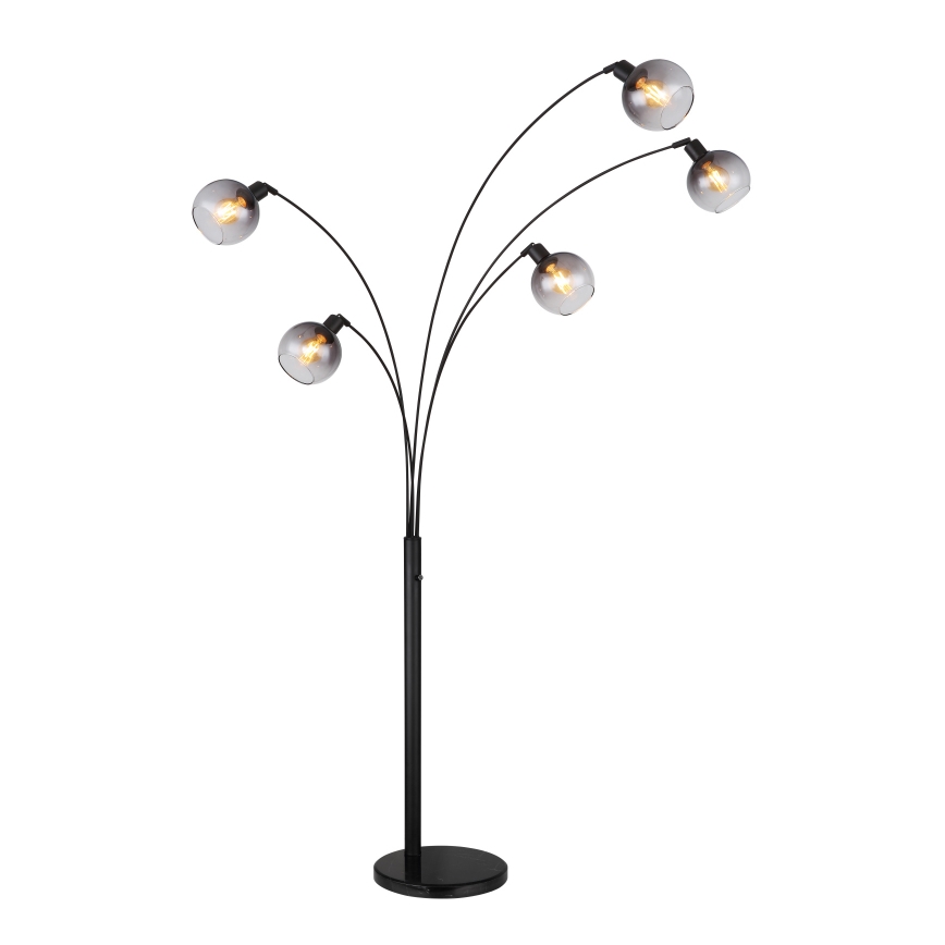 Globo - Stojací lampa 5xE27/40W/230V kouřová