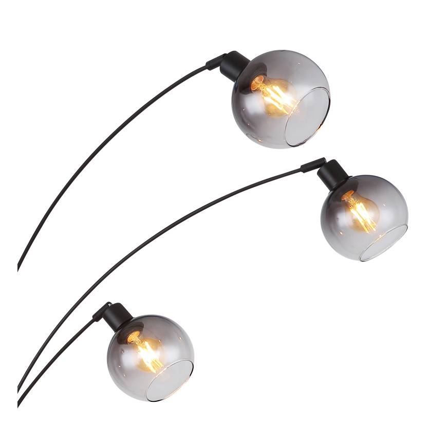 Globo - Stojací lampa 5xE27/40W/230V kouřová