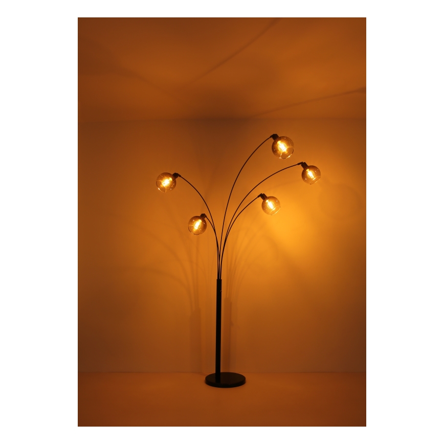 Globo - Stojací lampa 5xE27/40W/230V kouřová