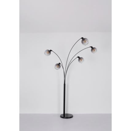 Globo - Stojací lampa 5xE27/40W/230V kouřová
