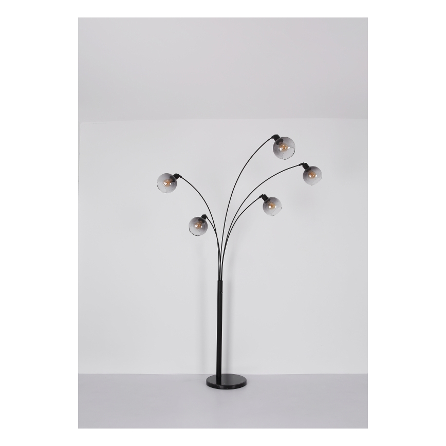 Globo - Stojací lampa 5xE27/40W/230V kouřová