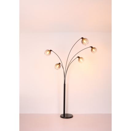 Globo - Stojací lampa 5xE27/40W/230V kouřová