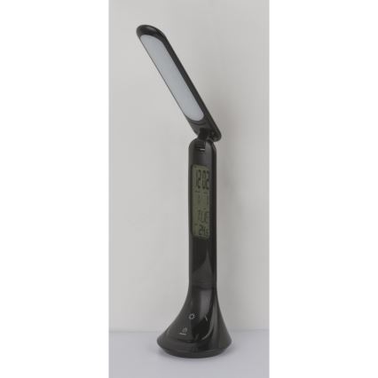 Globo - LED Stmívatelná nabíjecí stolní lampa s displejem LED/4W/230V 2200 mAh černá