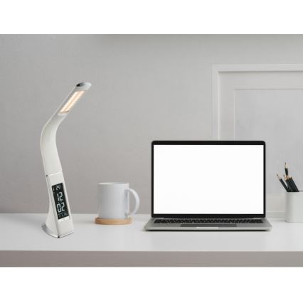 Globo - LED Stmívatelná dotyková stolní lampa s displejem LED/6,5W/230V 3000/4500/5800K bílá