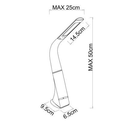 Globo - LED Stmívatelná dotyková nabíjecí stolní lampa LED/5W/5V 2200 mAh