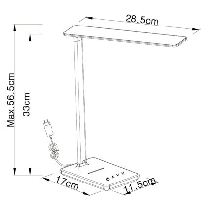 Globo 58400W - LED Stmívatelná stolní lampa BULLA LED/5W/230V