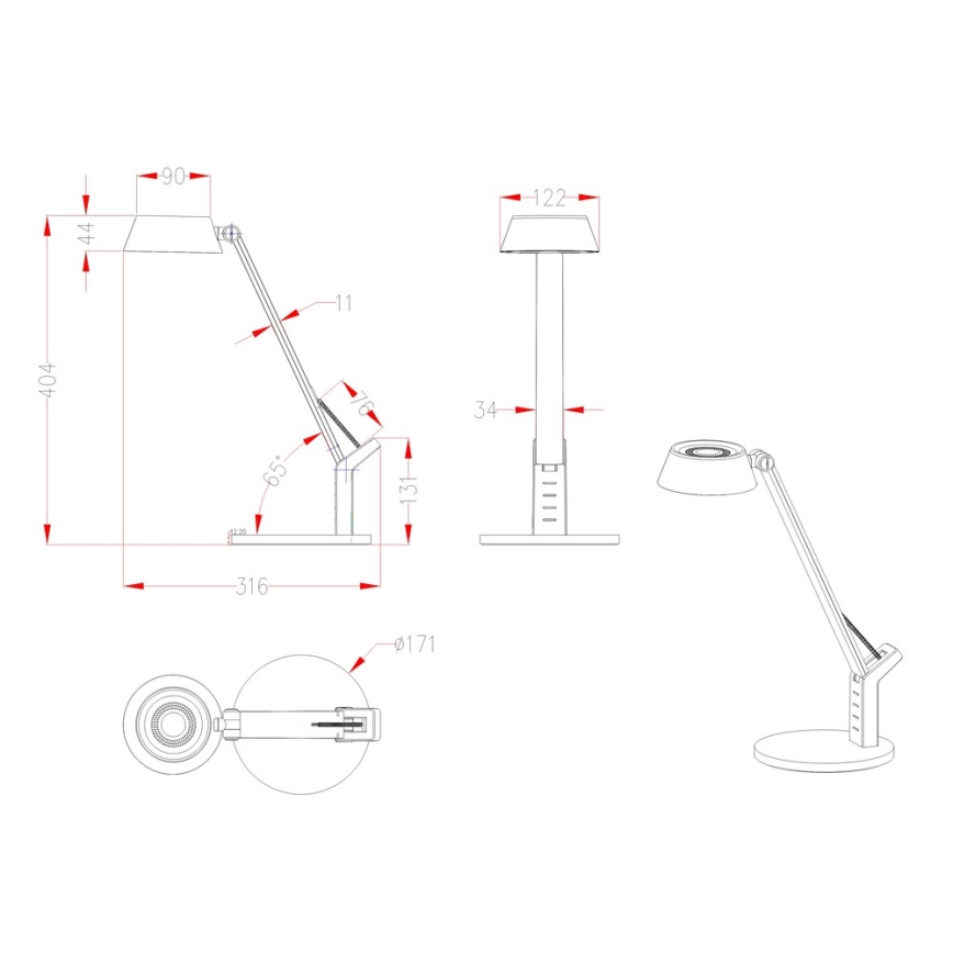 Globo - LED Stmívatelná stolní lampa LED/8W/230V