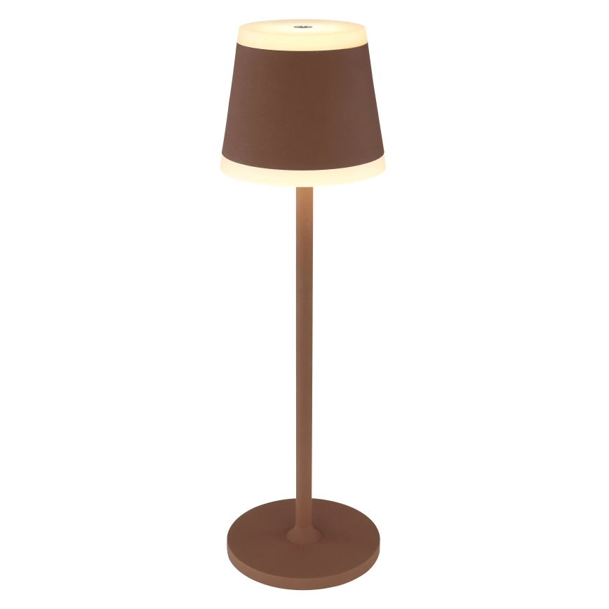Globo - LED Stmívatelná nabíjecí dotyková stolní lampa LED/4,6W/3,7V 3000K 1800mAh hnědá IP54