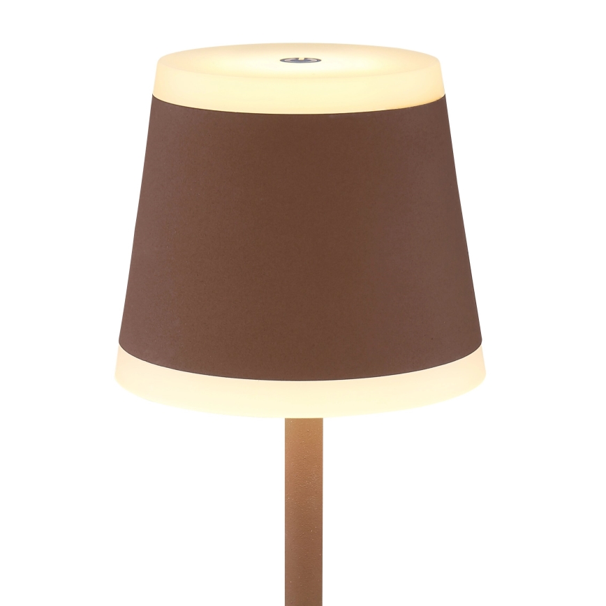 Globo - LED Stmívatelná nabíjecí dotyková stolní lampa LED/4,6W/3,7V 3000K 1800mAh hnědá IP54