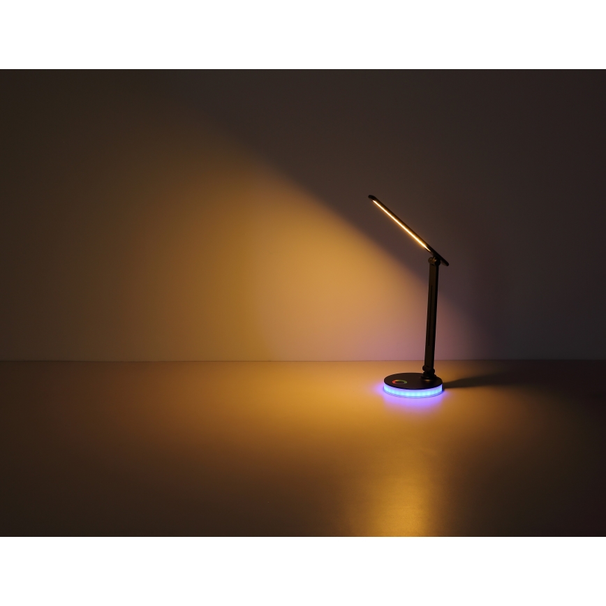 Globo - LED RGBW Stmívatelná dotyková stolní lampa LED/5W/230V + LED/2W 2700K/4000K/6500K černá