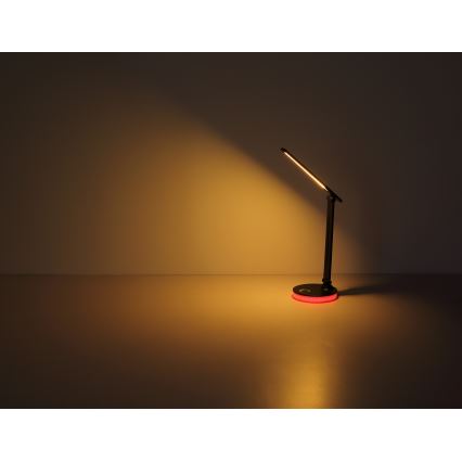 Globo - LED RGBW Stmívatelná dotyková stolní lampa LED/5W/230V + LED/2W 2700K/4000K/6500K černá
