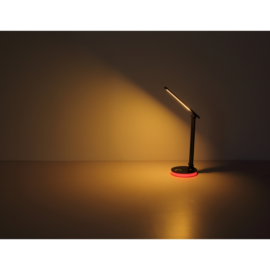 Globo - LED RGBW Stmívatelná dotyková stolní lampa LED/5W/230V + LED/2W 2700K/4000K/6500K černá