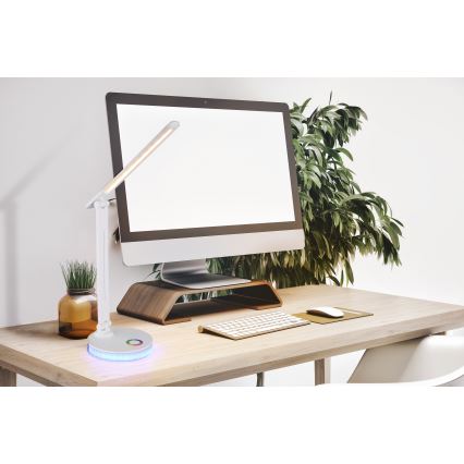 Globo - LED RGBW Stmívatelná dotyková stolní lampa LED/5W/230V + LED/2W 2700K/4000K/6500K bílá