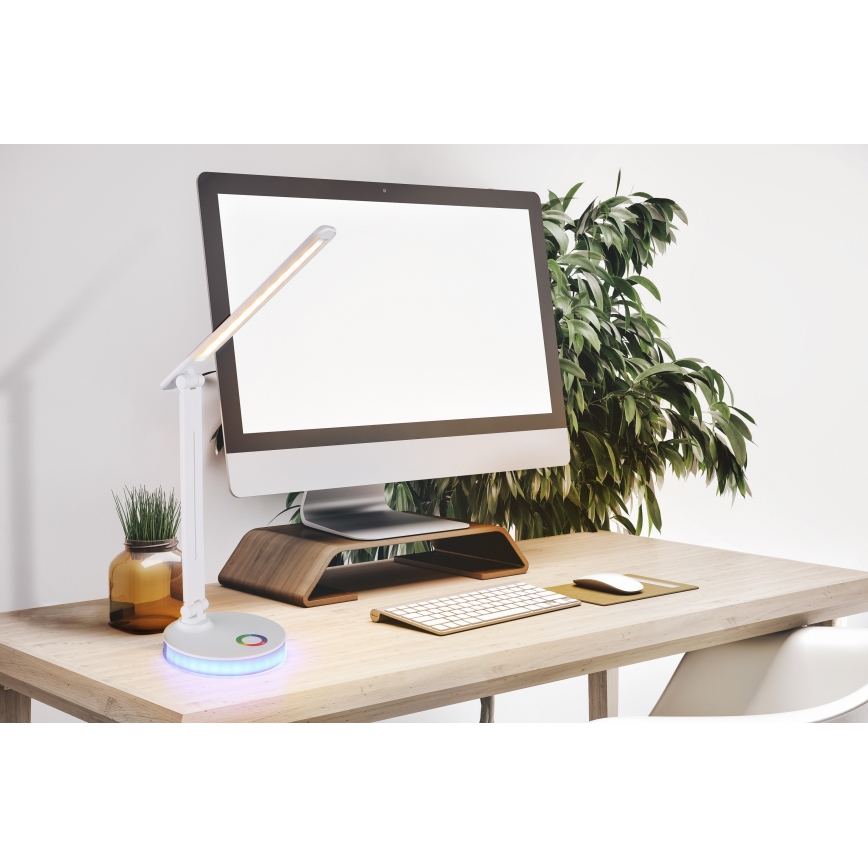 Globo - LED RGBW Stmívatelná dotyková stolní lampa LED/5W/230V + LED/2W 2700K/4000K/6500K bílá