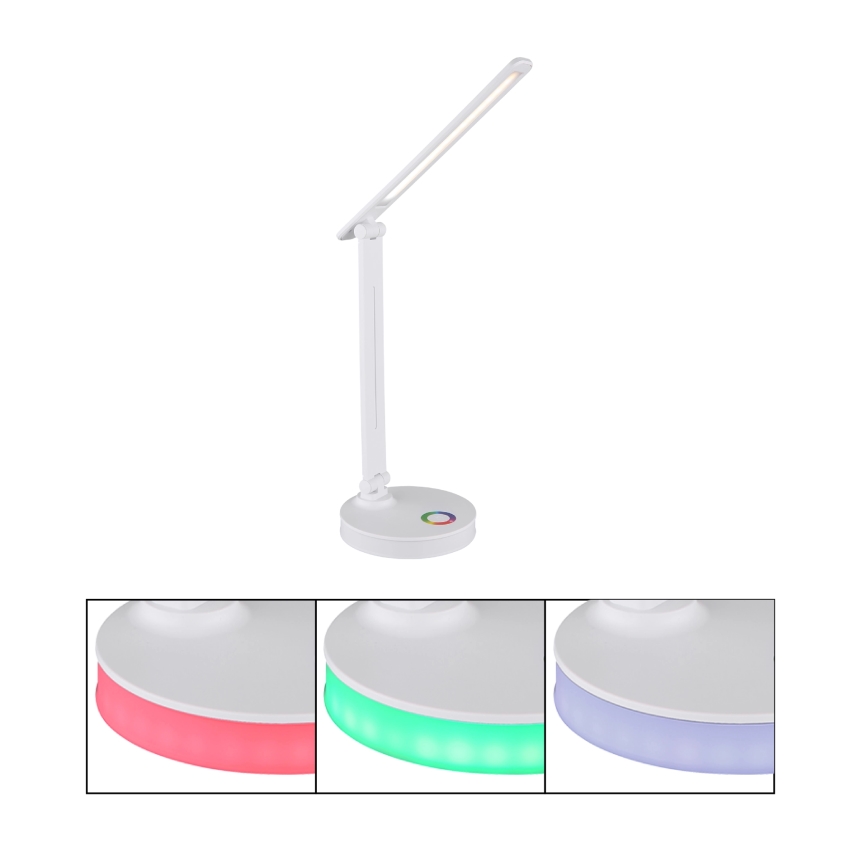 Globo - LED RGBW Stmívatelná dotyková stolní lampa LED/5W/230V + LED/2W 2700K/4000K/6500K bílá