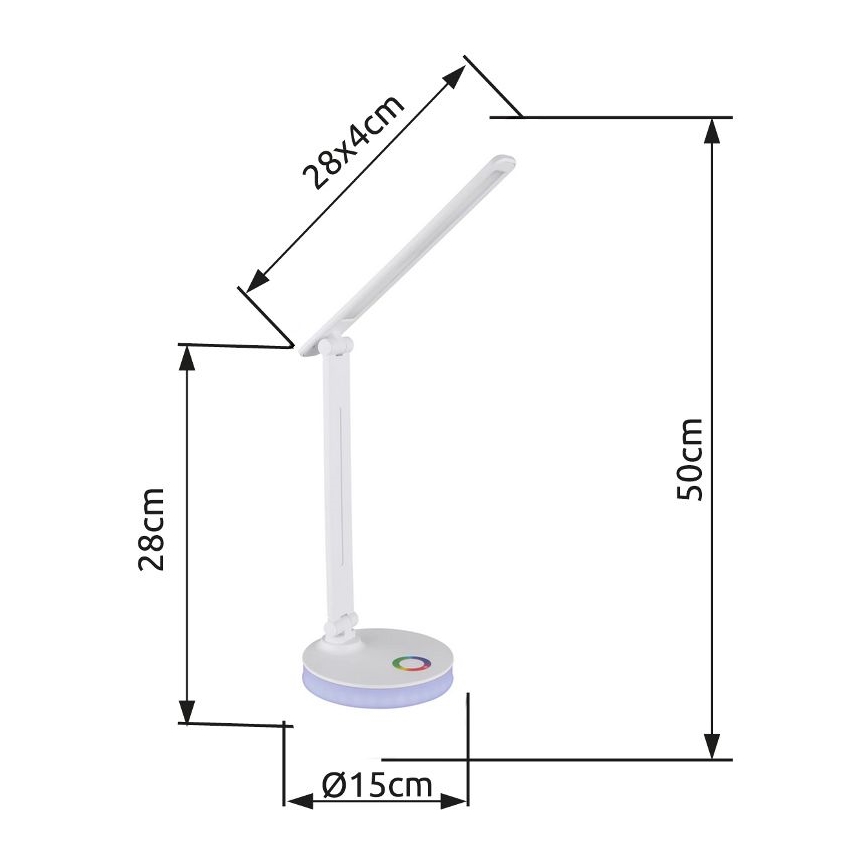 Globo - LED RGBW Stmívatelná dotyková stolní lampa LED/5W/230V + LED/2W 2700K/4000K/6500K bílá