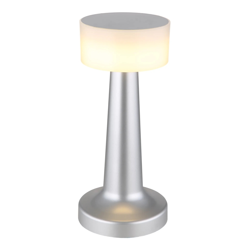 Globo - LED Stmívatelná dotyková stolní lampa LED/1W/3,7V 2700K/4000K/6500K 800 mAh USB matný chrom
