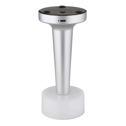 Globo - LED Stmívatelná dotyková stolní lampa LED/1W/3,7V 2700K/4000K/6500K 800 mAh USB matný chrom