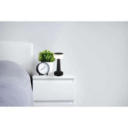 Globo - LED Stmívatelná dotyková stolní lampa LED/1W/3,7V 2700K/4000K/6500K 800 mAh USB černá