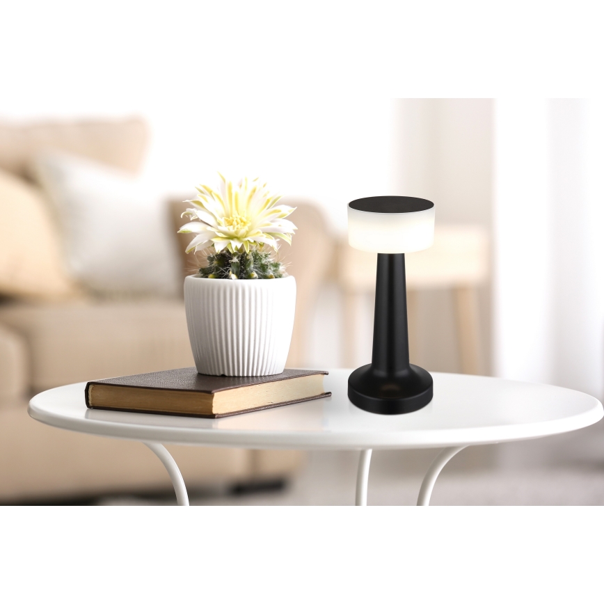 Globo - LED Stmívatelná dotyková stolní lampa LED/1W/3,7V 2700K/4000K/6500K 800 mAh USB černá