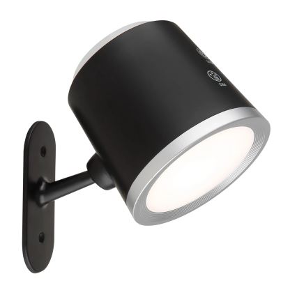 Globo - LED Stmívatelná dotyková stolní lampa 4v1 LED/6W/3,7V 3000K/4000K/6500K 1500 mAh USB černá