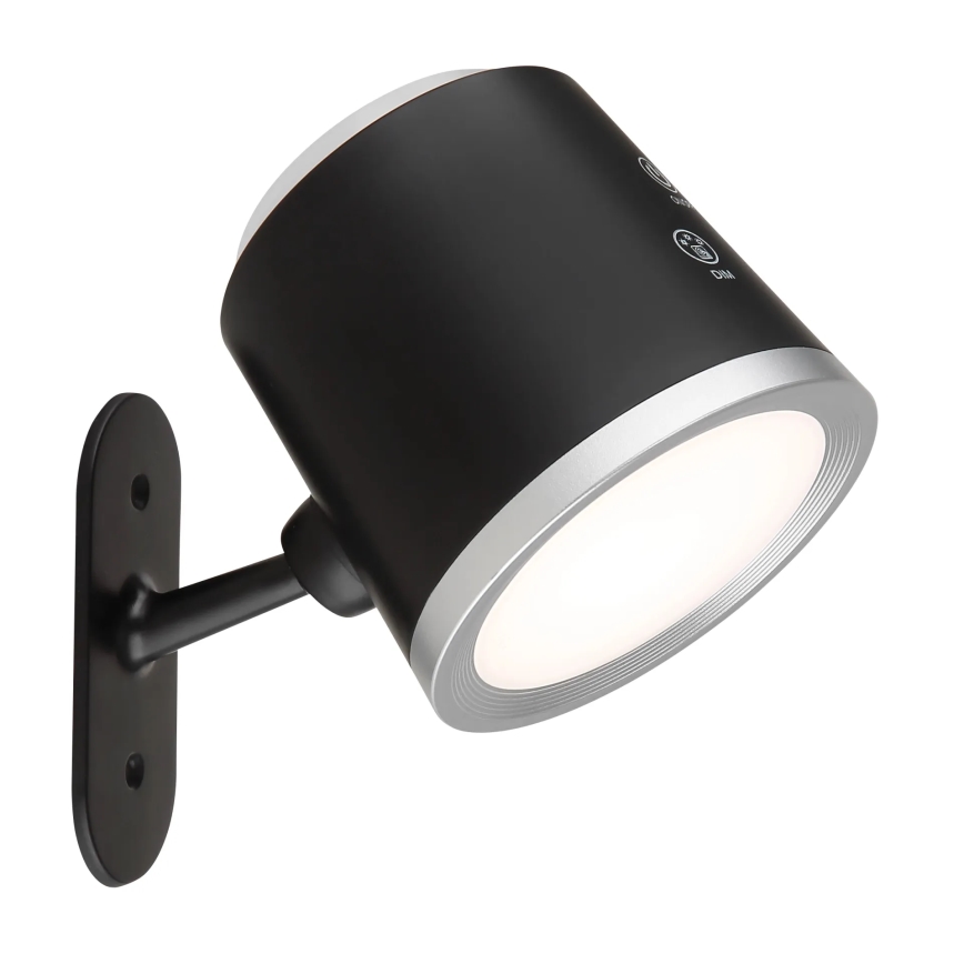 Globo - LED Stmívatelná dotyková stolní lampa 4v1 LED/6W/3,7V 3000K/4000K/6500K 1500 mAh USB černá