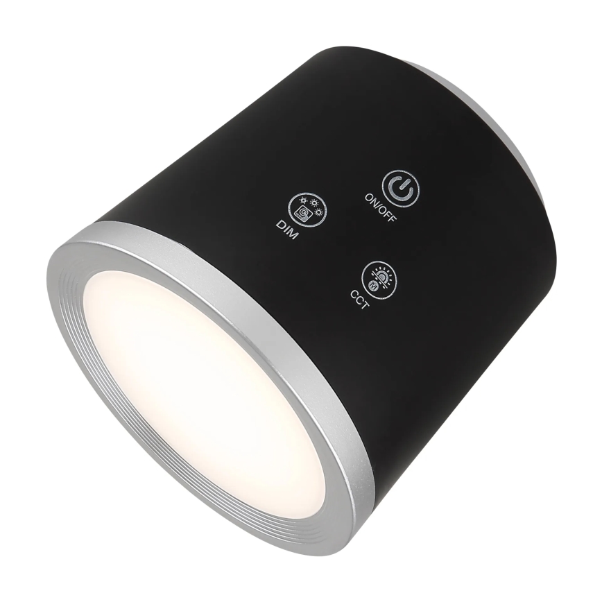 Globo - LED Stmívatelná dotyková stolní lampa 4v1 LED/6W/3,7V 3000K/4000K/6500K 1500 mAh USB černá