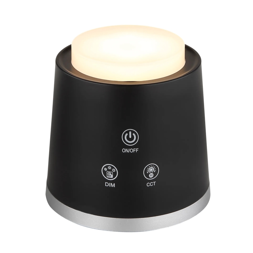 Globo - LED Stmívatelná dotyková stolní lampa 4v1 LED/6W/3,7V 3000K/4000K/6500K 1500 mAh USB černá