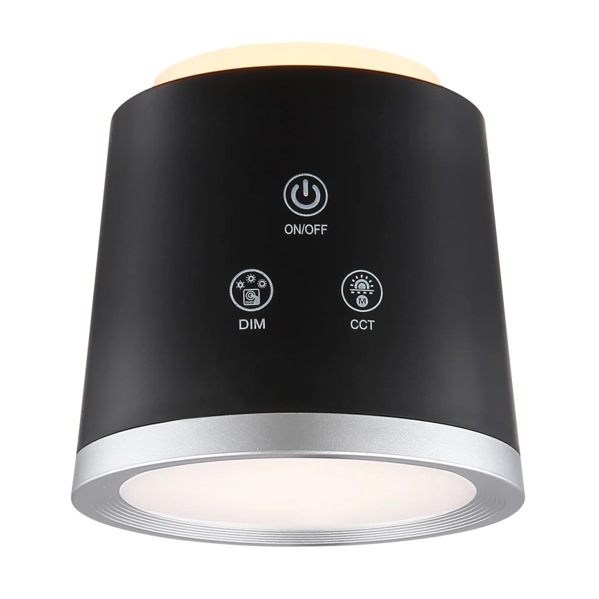 Globo - LED Stmívatelná dotyková stolní lampa 4v1 LED/6W/3,7V 3000K/4000K/6500K 1500 mAh USB černá