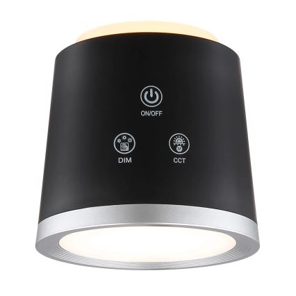 Globo - LED Stmívatelná dotyková stolní lampa 4v1 LED/6W/3,7V 3000K/4000K/6500K 1500 mAh USB černá