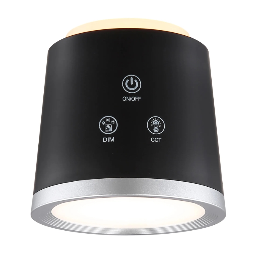 Globo - LED Stmívatelná dotyková stolní lampa 4v1 LED/6W/3,7V 3000K/4000K/6500K 1500 mAh USB černá
