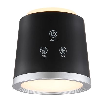 Globo - LED Stmívatelná dotyková stolní lampa 4v1 LED/6W/3,7V 3000K/4000K/6500K 1500 mAh USB černá