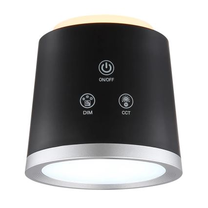 Globo - LED Stmívatelná dotyková stolní lampa 4v1 LED/6W/3,7V 3000K/4000K/6500K 1500 mAh USB černá