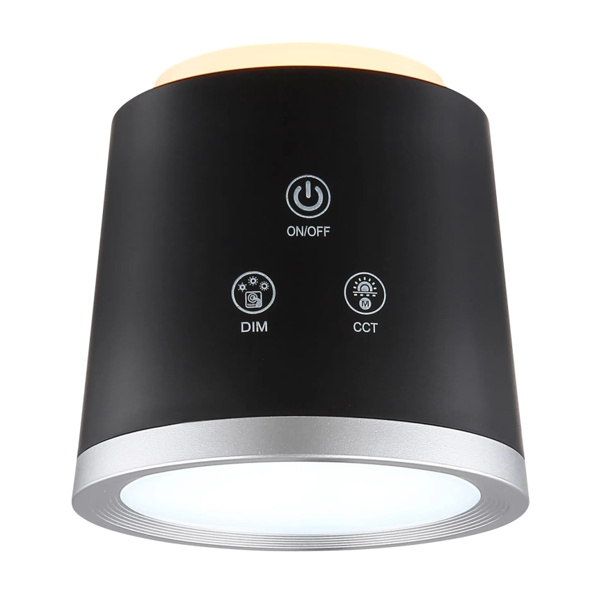 Globo - LED Stmívatelná dotyková stolní lampa 4v1 LED/6W/3,7V 3000K/4000K/6500K 1500 mAh USB černá