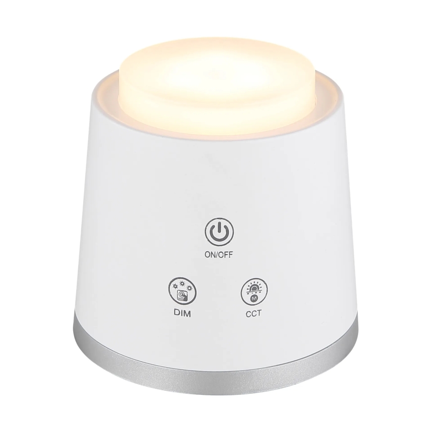 Globo - LED Stmívatelná dotyková stolní lampa 4v1 LED/6W/3,7V 3000K/4000K/6500K 1500 mAh USB bílá